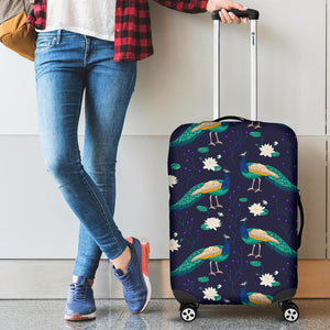 Peacock Flower Pattern Cabin Suitcases Luggages