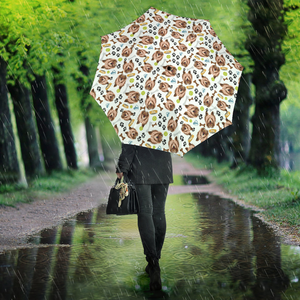 Yorkshire Terrier Pattern Print Design 05 Umbrella