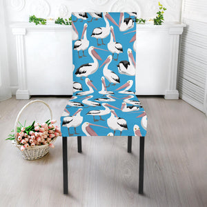Pelican Pattern Print Design 04 Dining Chair Slipcover
