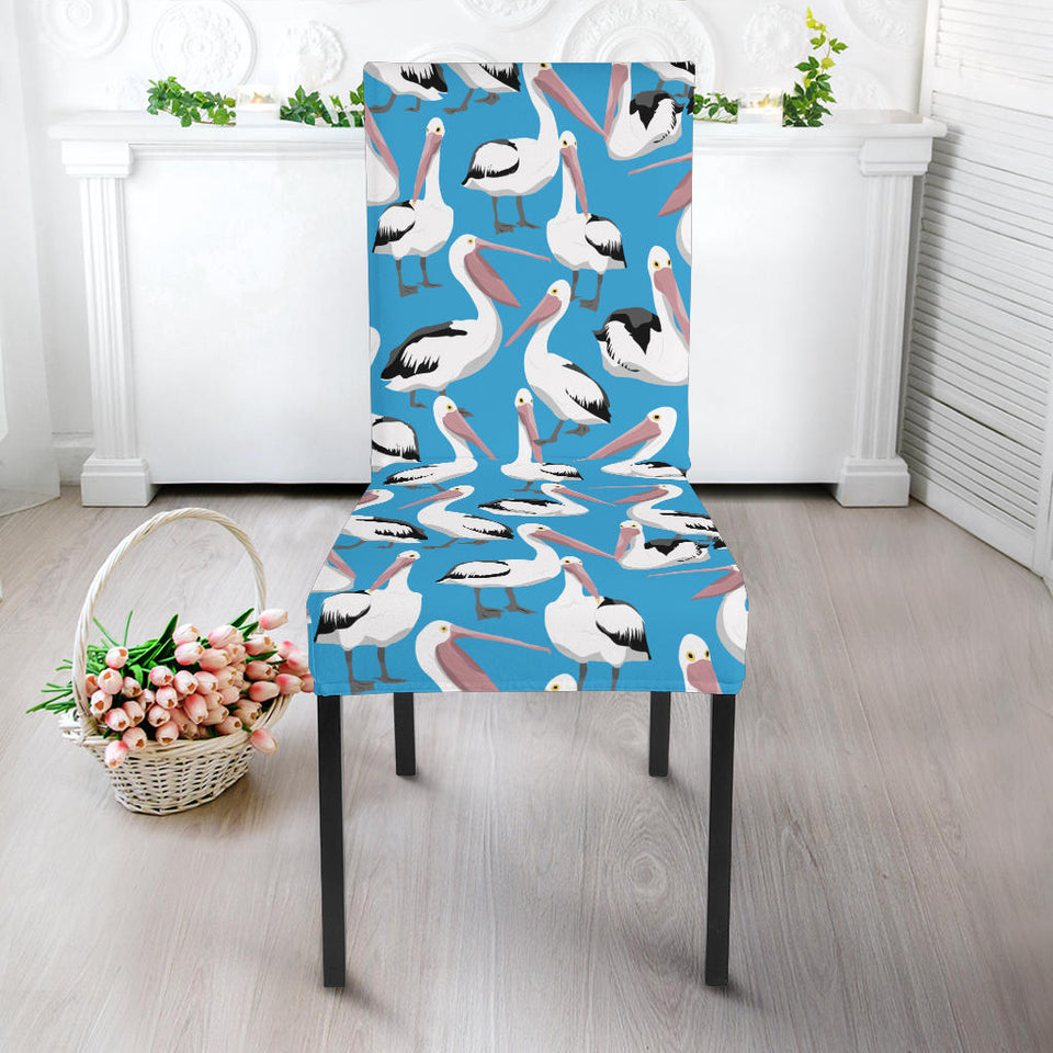 Pelican Pattern Print Design 04 Dining Chair Slipcover