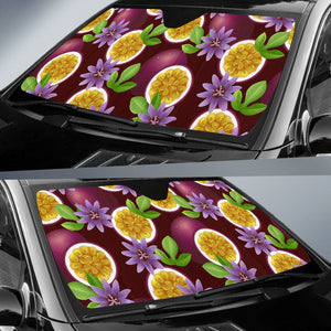 Passion Fruit Sliced Pattern Car Sun Shade