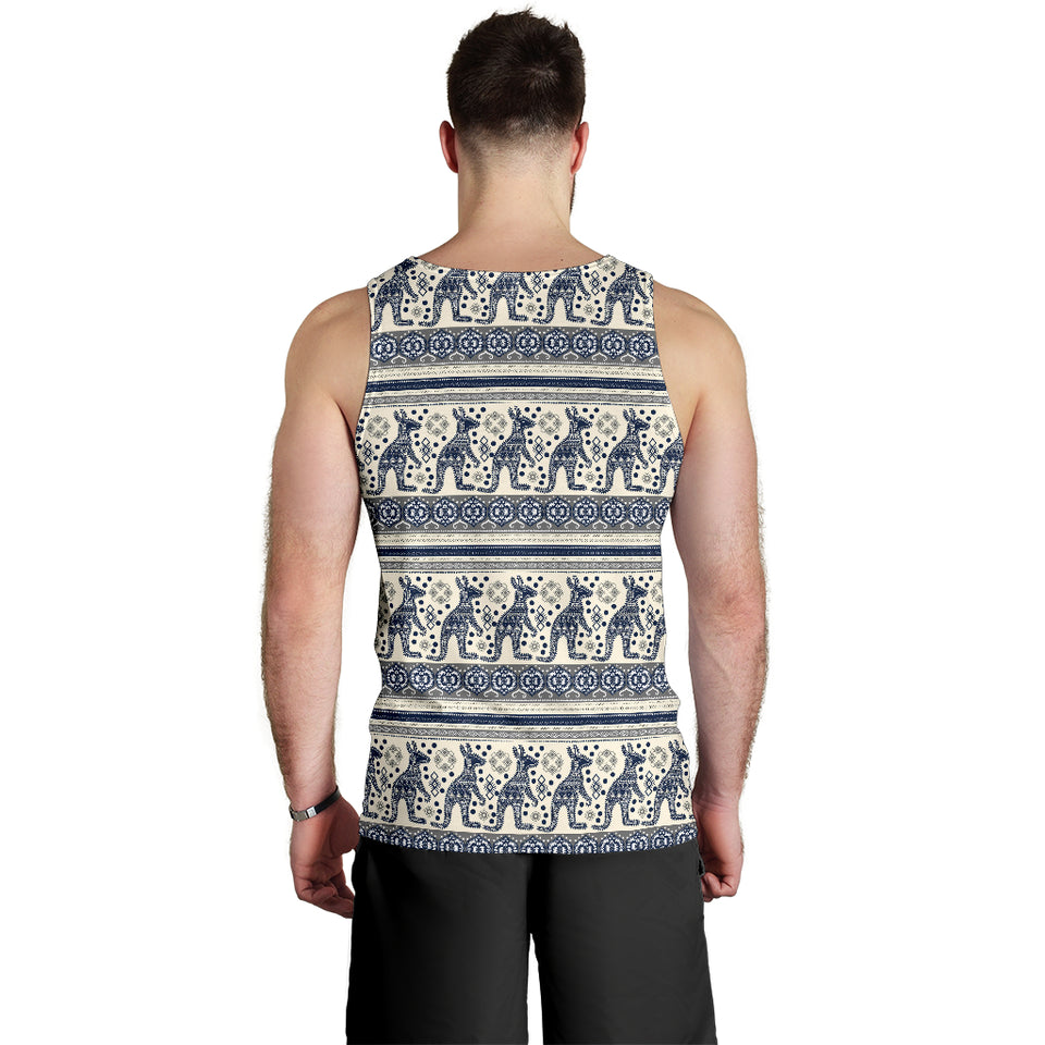 Kangaroo Aboriginal Pattern Ethnic Motifs Men Tank Top