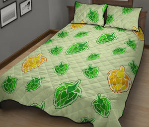 Hop Graphic Decorative Pattern Quilt Bed Set