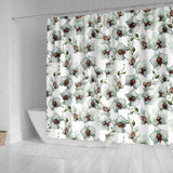 White Orchid Pattern Shower Curtain Fulfilled In US