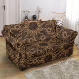 Sun Pattern Theme Loveseat Couch Slipcover