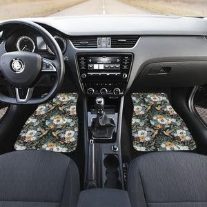 Hummingbird Pattern Print Design 05 Front and Back Car Mats