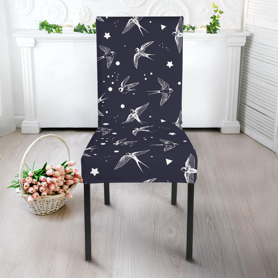 Swallow Pattern Print Design 02 Dining Chair Slipcover