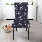 Swallow Pattern Print Design 02 Dining Chair Slipcover
