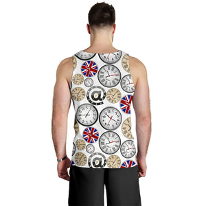 Wall Clock UK Pattern Men Tank Top