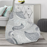 Swan Gray Pattern Bean Bag Cover