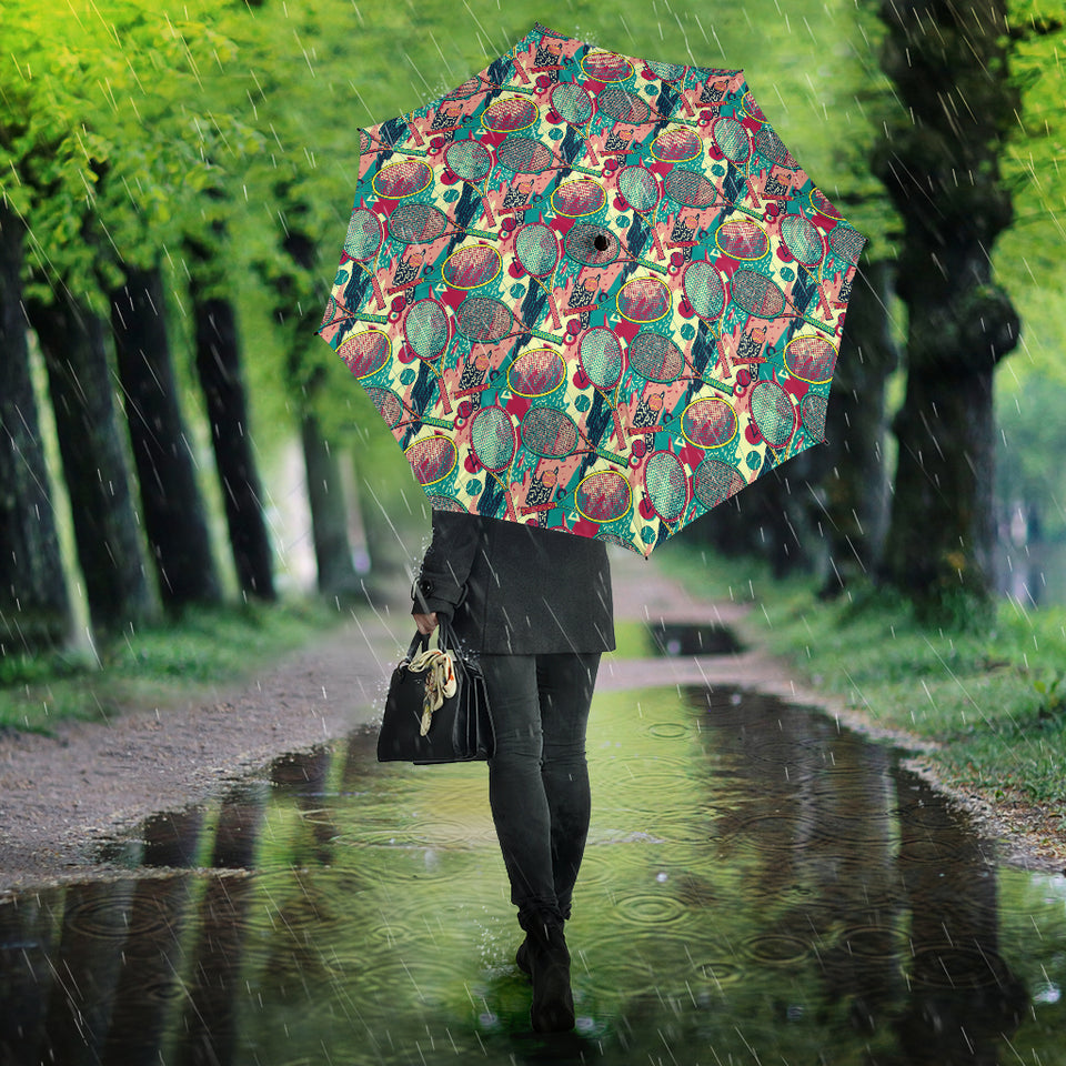 Tennis Pattern Print Design 01 Umbrella