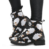 Cute Sheep Pattern Leather Boots