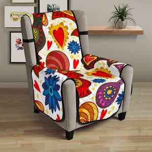 Colorful Rooster Chicken Guitar Pattern Chair Cover Protector