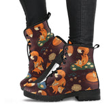 Fox Pattern Leather Boots