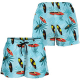 Surfboard Pattern Print Design 03 Women Shorts