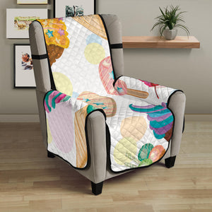 Colorful Ice Cream Pattern Chair Cover Protector
