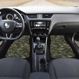 Green Camo Camouflage Honeycomb Pattern Front Car Mats