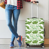 Sliced Cucumber Leaves Pattern Luggage Covers