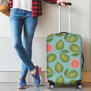 Guava Pattern Green Background Luggage Covers