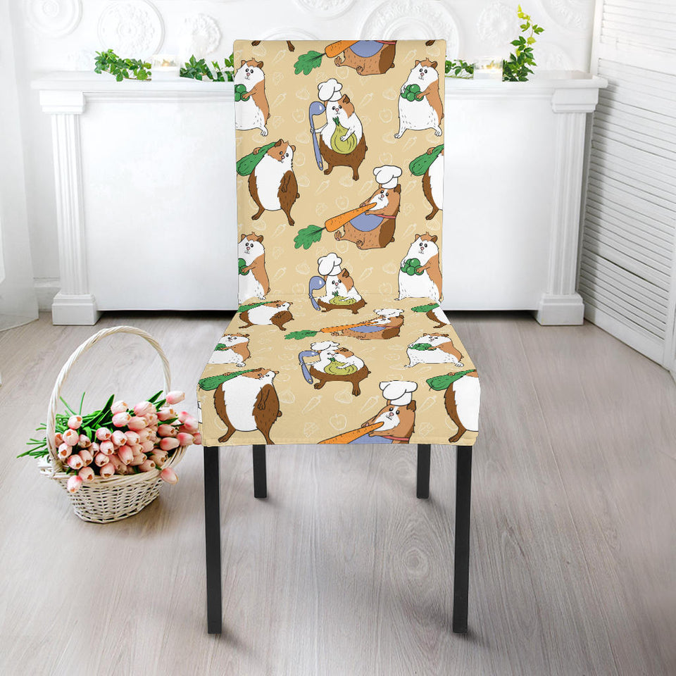Guinea Pig Pattern Print Design 02 Dining Chair Slipcover