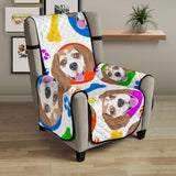 Colorful Beagle Bone Pattern Chair Cover Protector