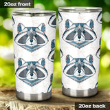 Raccoon Head Pattern Tumbler