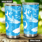 Shark Pattern Blue Theme Tumbler