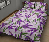Lavender Pattern Quilt Bed Set
