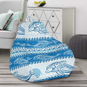 Dolphin Tribal Pattern background Bean Bag Cover