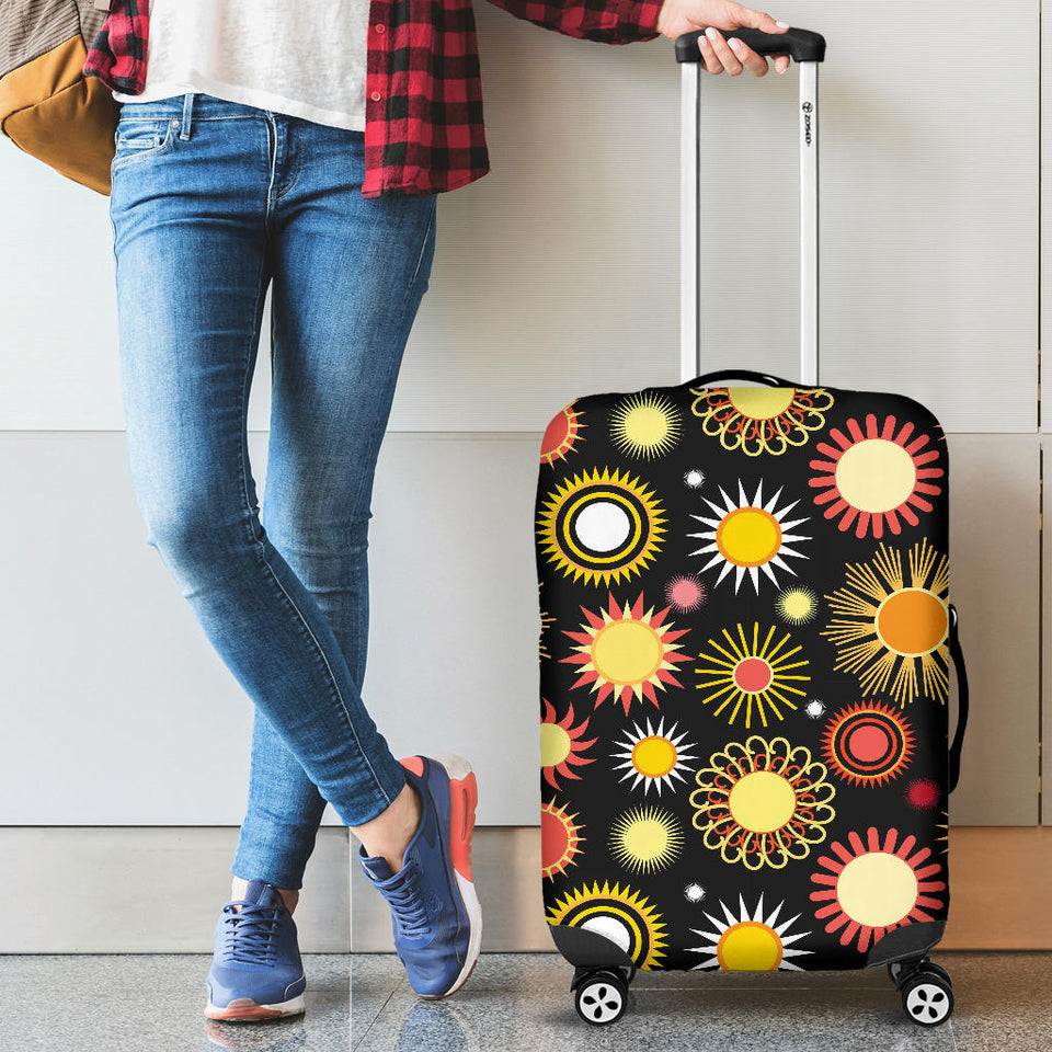 Colorful Sun Pattern Luggage Covers
