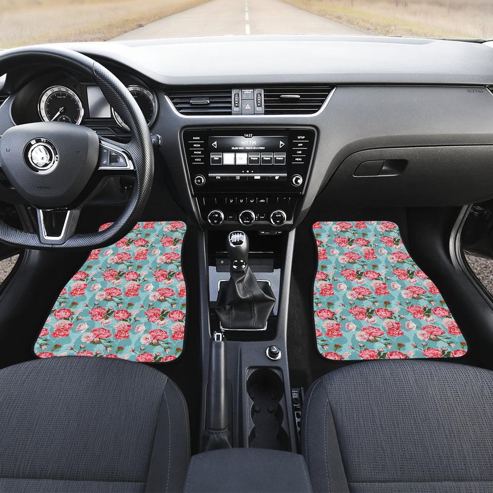 Rose Pattern Print Design 03 Front Car Mats