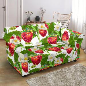 Strawberry Pattern Loveseat Couch Slipcover