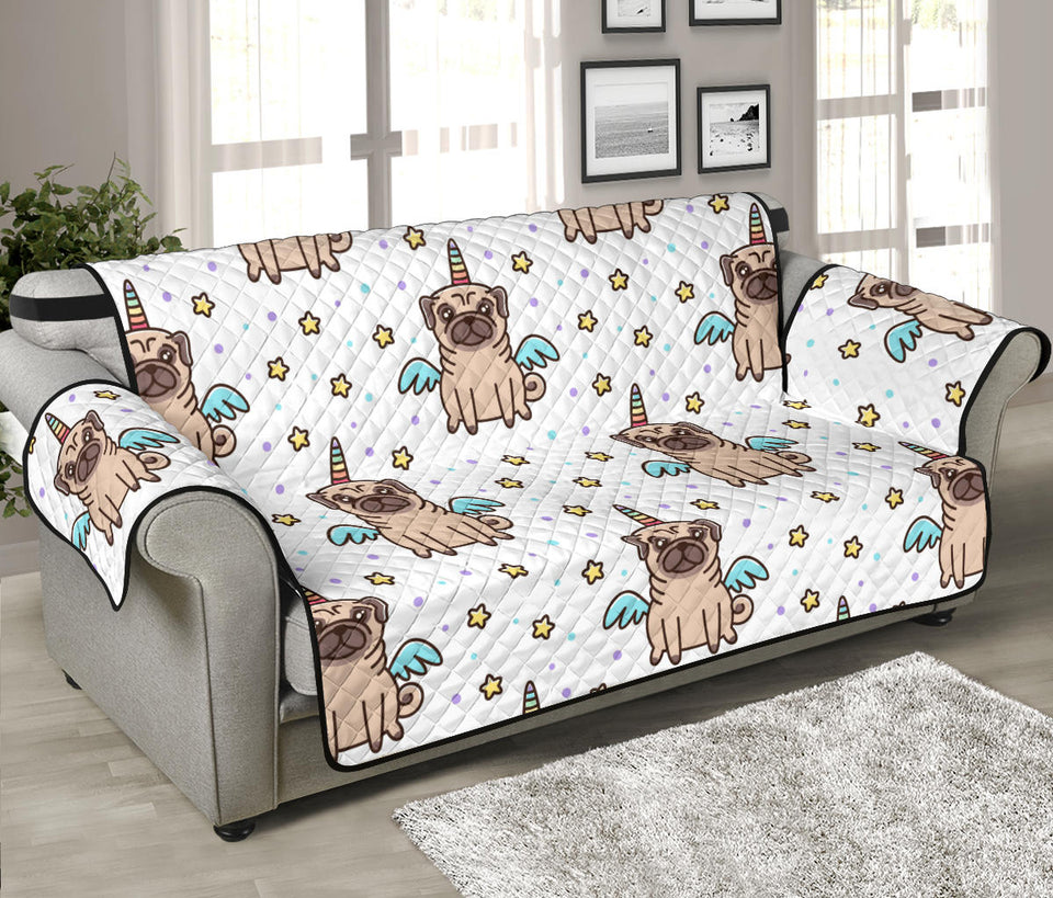Unicorn Pug Pattern Sofa Cover Protector
