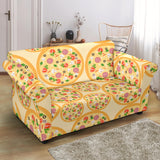 Pizza Theme Pattern Loveseat Couch Slipcover