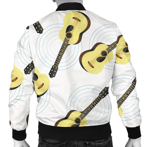 Classic Guitar Pattern Men Bomber Jacket