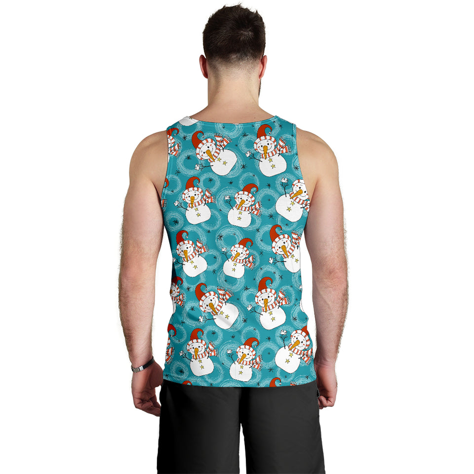 Snowman Chirstmas Pattern Men Tank Top