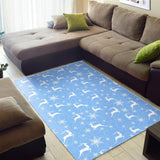 Snowflake Deer Pattern Area Rug