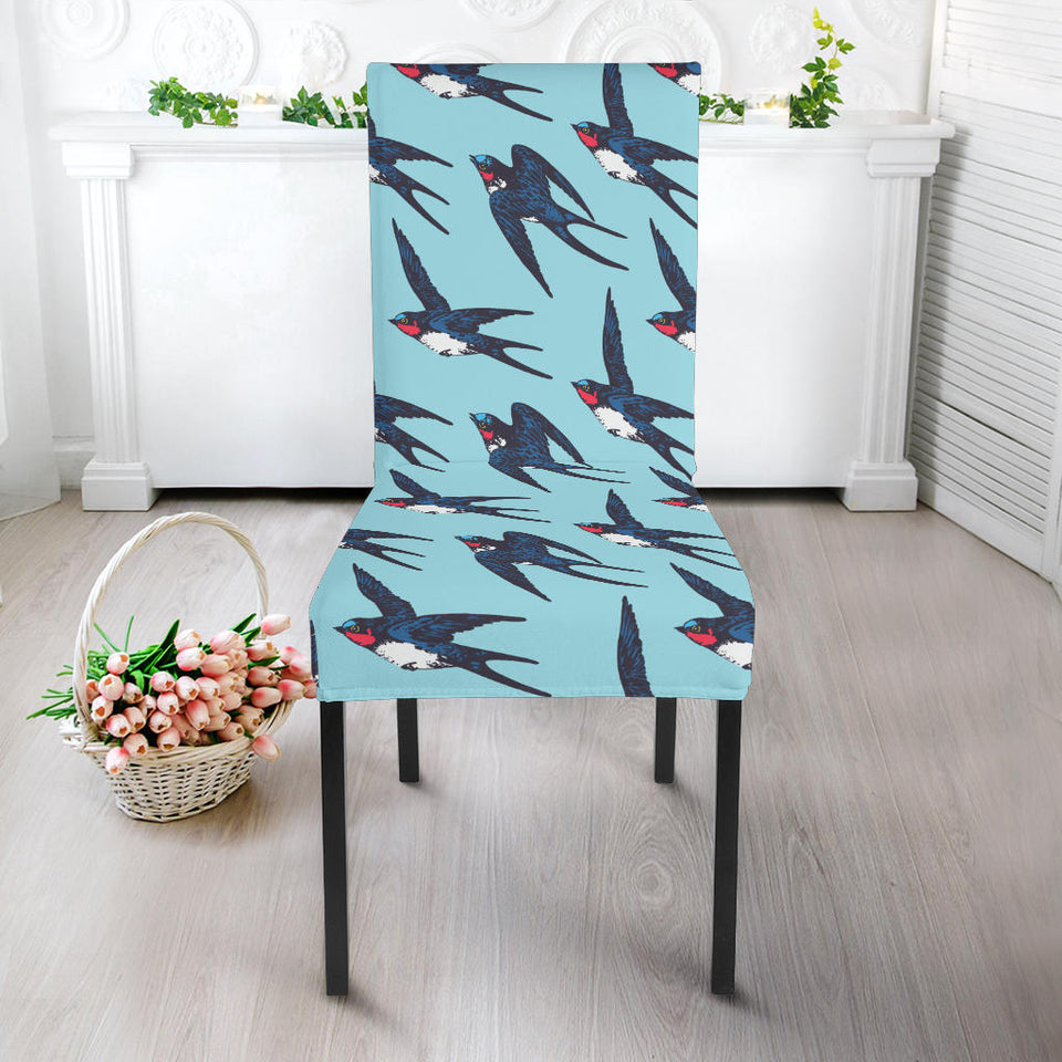 Swallow Pattern Print Design 01 Dining Chair Slipcover