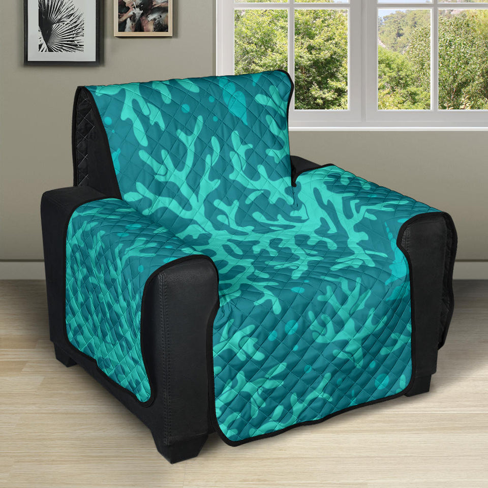 Coral Reef Pattern Print Design 01 Recliner Cover Protector