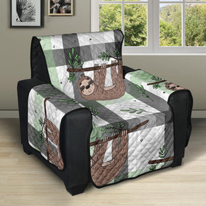 Sloth Pattern Stripe Background Recliner Cover Protector