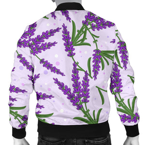 Lavender Pattern Men Bomber Jacket