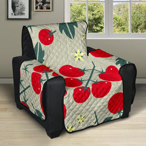 Hand Drawn Tomato Pattern Recliner Cover Protector