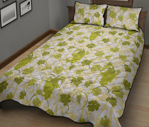 Grape Pattern Background Quilt Bed Set