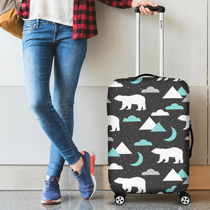 Polar Bear Moon Pattern Luggage Covers