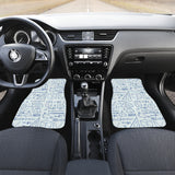 Math Pattern Print Design 03 Front and Back Car Mats