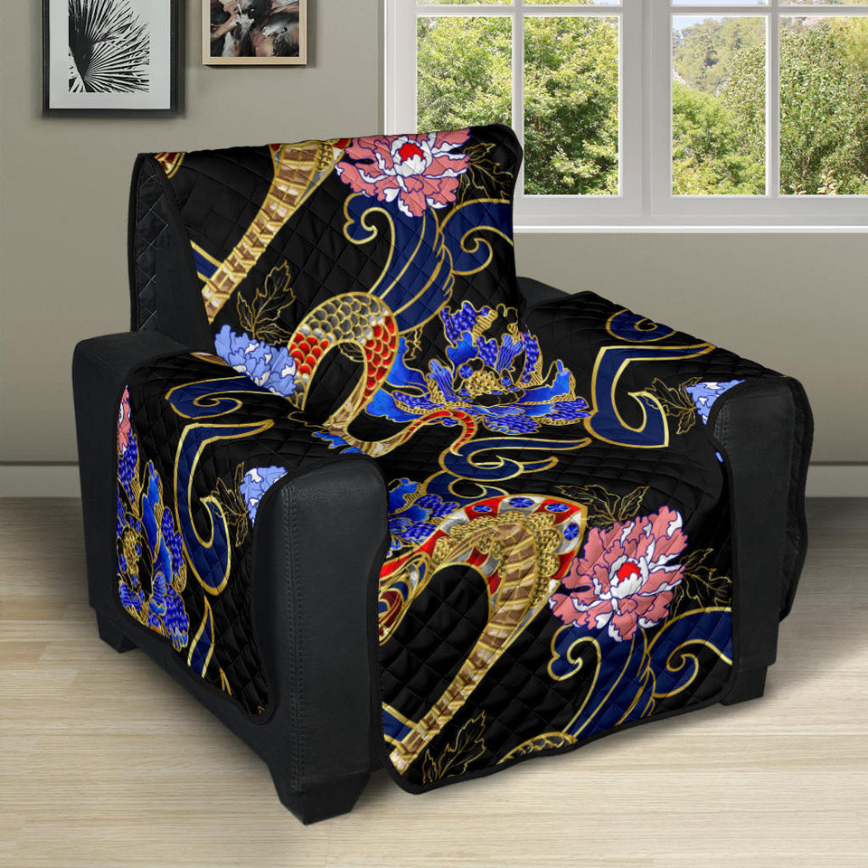 Snake Flower Pattern Recliner Cover Protector
