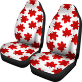 Red Maple Leaves Pattern Universal Fit Car Seat Covers