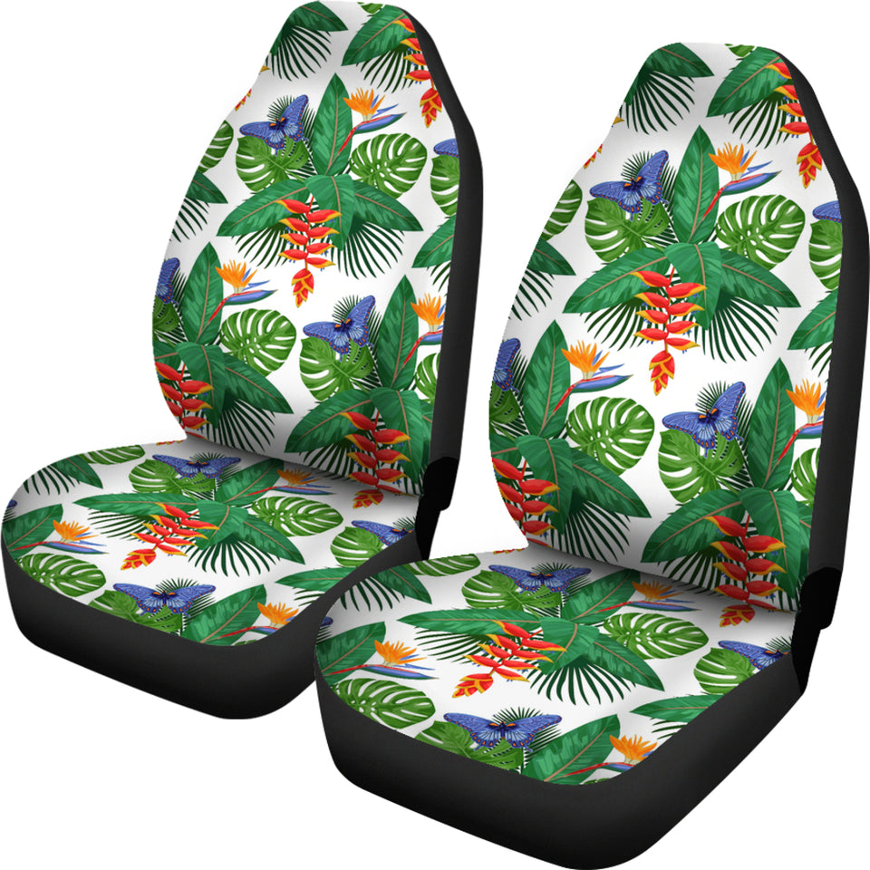 Heliconia Butterfly Leaves Pattern Universal Fit Car Seat Covers