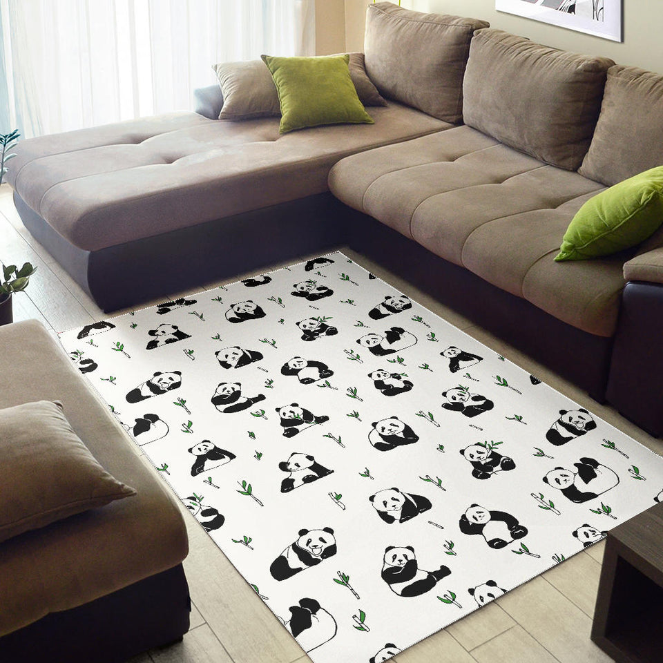 Panda Pattern Background Area Rug