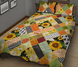 Sunflower Pattern Quilt Bed Set